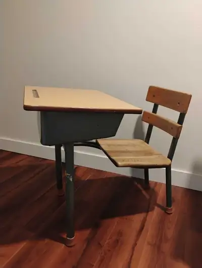 Vintage Student Desk and Chair, View more