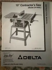 Delta 10” Contractor’s table saw
