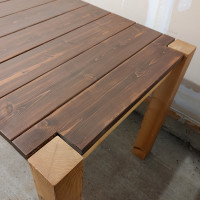 patio table - red cedar wood