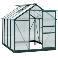 6.2' x 8.3' x 6.6' Clear Polycarbonate Greenhouse