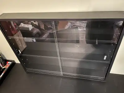 3-Tier Sturdy Display Case Cabinet with Sliding Glass Doors, View more