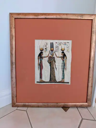 Framed Egyptian-Themed Artwork, View more