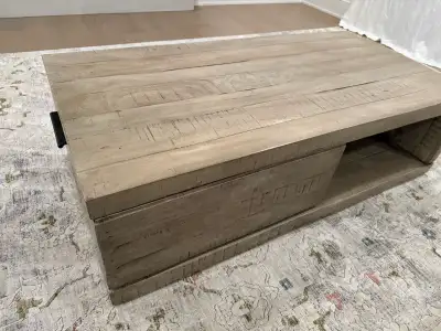 Pottery Barn wood coffee table, View more