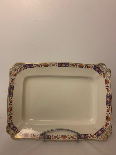 GRAND PLAT DE SERVICE ANCIEN BLANC - ANGLETERRE - ANNÉES 1930, View more