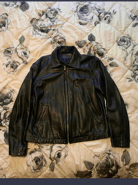 Roots ladies women’s leather jacket size large 