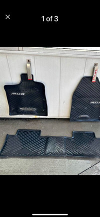 Acura MDX OEM rubber mats and cargo mat