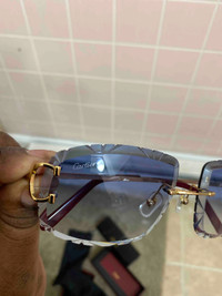 Cartier Sunglasses. Jagged edge. Has Box.