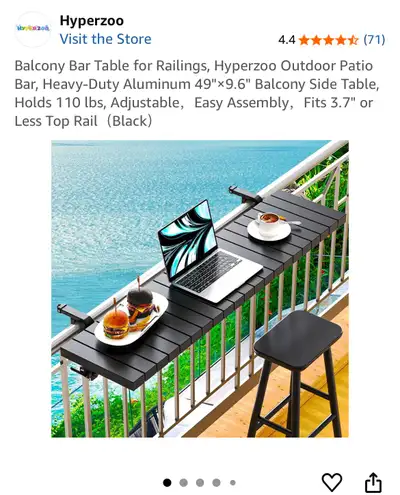 Hyperzoo Balcony/Railing/Pool Table/Bar Brand New Smoke-free home **Will ship, please ask for quote