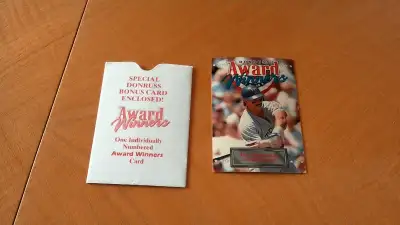 Carte Baseball Donruss Award Winner Jumbo 1993 Juan Gonzalez 02429/10,000 (140922-B109)