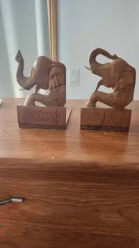 Carved bookends