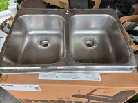 Two double kitchen sinks 