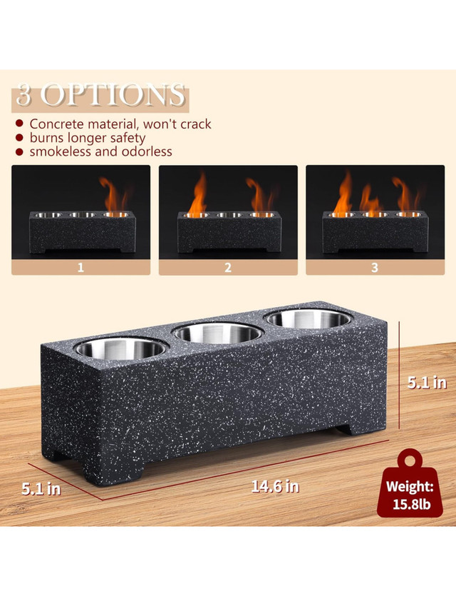TAUSOM Tabletop Fire Pit Outdoor Tabletop Fireplace Portable Bio in Fireplace & Firewood in Hamilton - Image 3