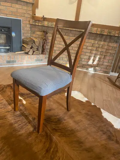 6 Real wooden dining chairs, View more