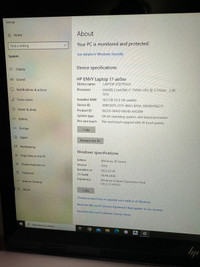 HP laptop - Envy 17 Touch Screen