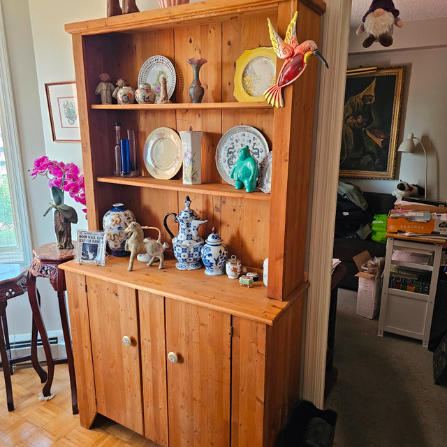 ⭐ Solid Pine Wood Hutch Cabinet - READ AD in Hutches & Display Cabinets in Edmonton