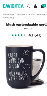 David's Tea - Customizable Nordic Mug - Gift Idea?