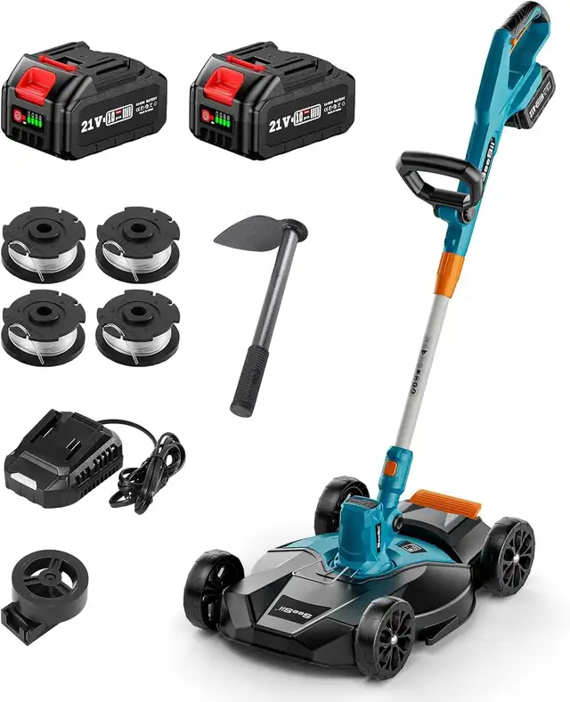 SEESII String Trimmer Battery Powered Lawn Mower in Lawnmowers & Leaf Blowers in City of Montréal - Image 2