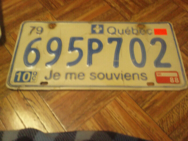 plaques de 1979 plusieurs en inventaire 15$ chaque et je peut po dans Art et objets de collection  à Rimouski / Bas-St-Laurent