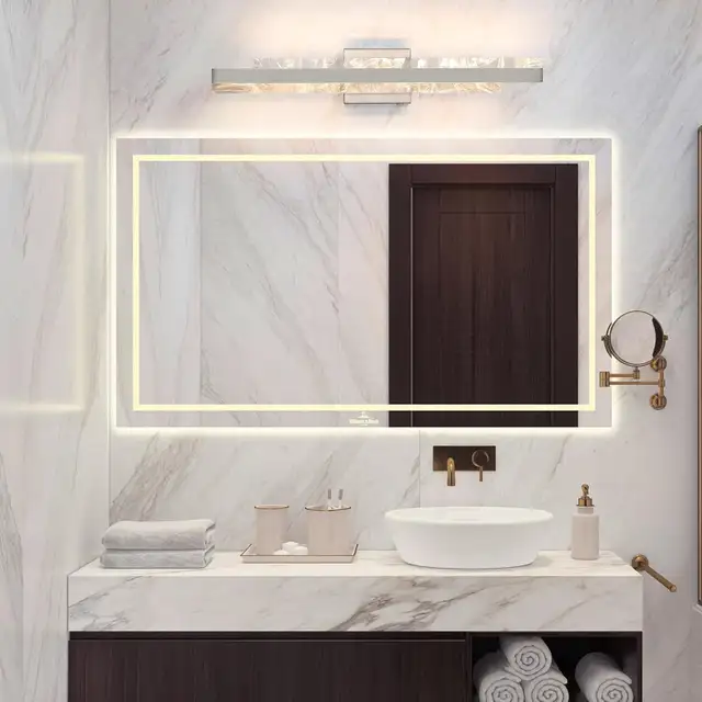 NEW: Modern wall light for bathroom - Brushed nickel63234833489665122