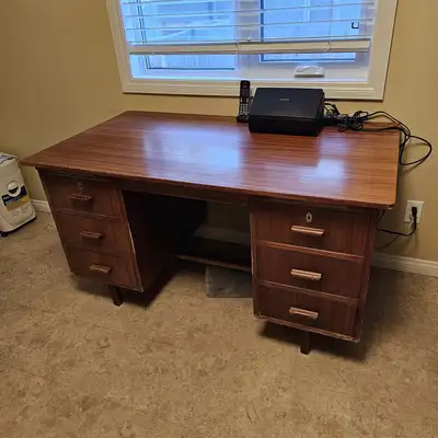 ⭐ FREE Vintage Solid Wood Desk - MOVING - READ AD, View more