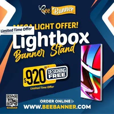 Lightbox Banner Stand – MEGA LIGHT OFFER!, View more