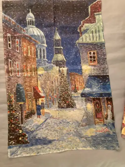 Winter Scene Porch Flag, View more