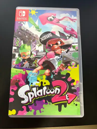 Fun Nintendo Switch game. Splatoon 2 is a cool shooter game where you play as an Inkling. Has the ga...