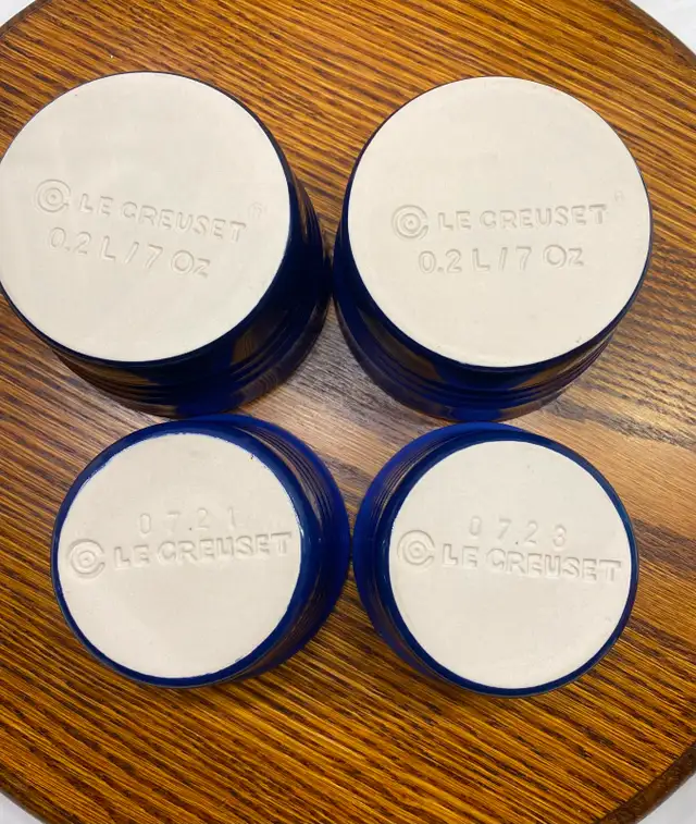 Le Creuset Stoneware Stackable Ramekins - Set of 4 in Indigo in Kitchen & Dining Wares in St. Albert - Image 5