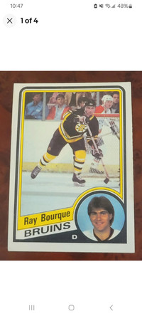 RAY BOURQUE 1984-85 O-PEE-CHEE OPC #1 BOSTON BRUINS Hockey Card