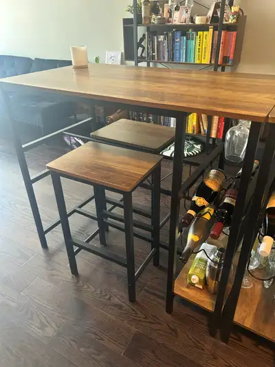 3 Pieces Bar Table Set, View more