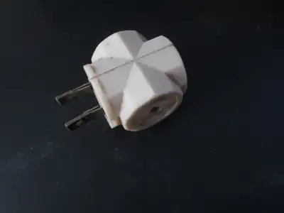 2 prong plug with 3 extra 2 prong outlets (white), View more