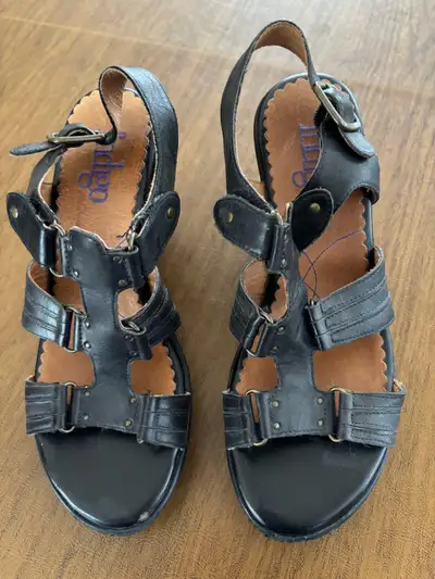 Indigo by Clarks Black Sandals- Size 8, View more