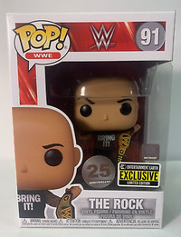 Funko Pop!  WWE The Rock With Belt Entertainment Earth Exclusive