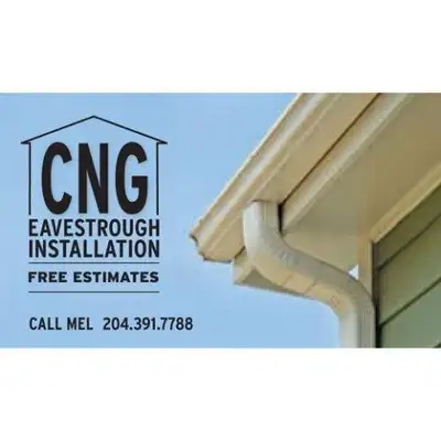 5" Continuous Eaves Trough Installation. Many colors to choose from. Contact Mel for all your Eaves...