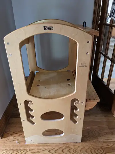 Little Partners Learning Tower with dry erase/chalkboard easel - allow your toddler to safely help y...