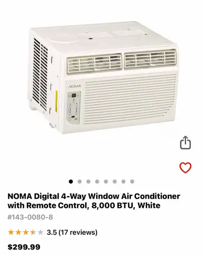 NOMA widow air conditioner brand new still unopen, View more