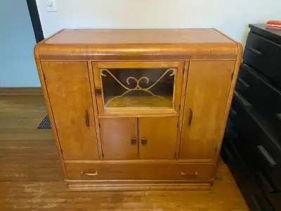 Beautiful Vintage Maple Wood Buffet, View more