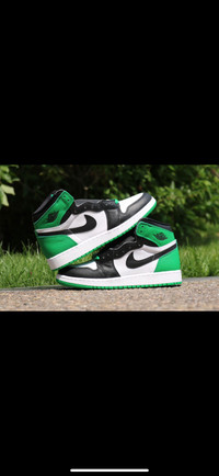 Jordan Retro 1 High Lucky Green Gs Size 6y And 6.5y Ds