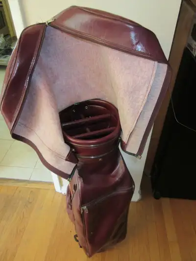 Vintage quality Burgandy PING golf bag, View more