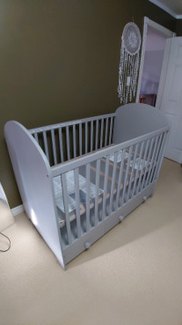 Used Ikea Gonnat Crib (Grey)