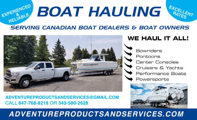 Boat, RV, Car, Hauling, TRANSPORT in Powerboats & Motorboats in Kingston