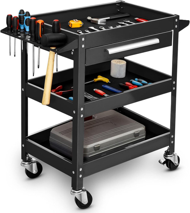 3 Tier Tool Cart on Wheels - Heavy Duty Industrial Utility Servi in Tool Storage & Benches in Chilliwack