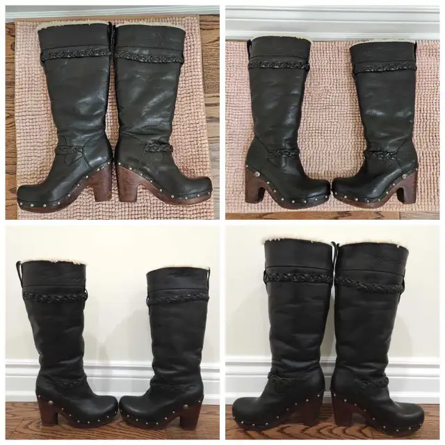 Thick Leather & Sheepskin Lining  By UGG Savanna Knee Boot in Women's - Shoes in Markham / York Region - Image 8