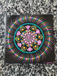 Hand Painted Mandala Ceramic Trivet