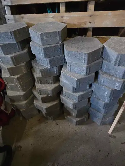 hexagon concrete paver stones grey, Voir plus