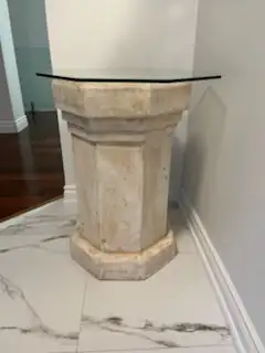 Decorative Pedestal Side Table, View more