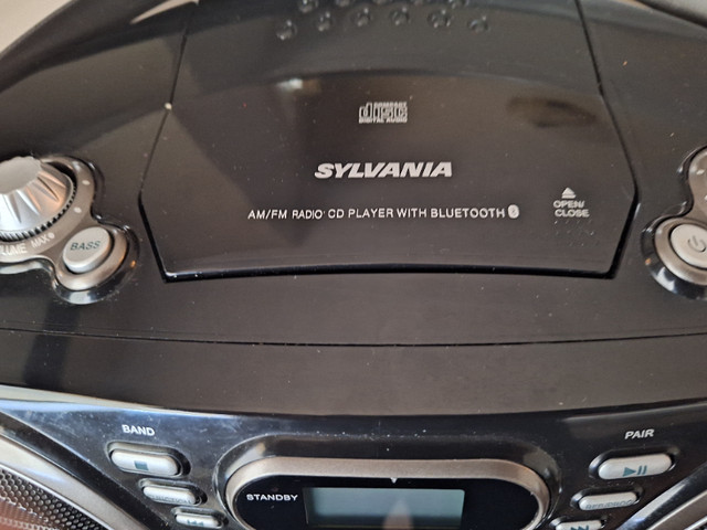 SYLVANIA STEREO AM/FM CD PLAYER WITH BLUETOOTH in Stereo Systems & Home Theatre in St. Albert - Image 2