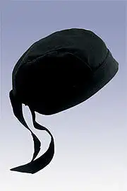 Medicstox Chef's Waitstaff Restaurant Black Head Wrap Hat Apron, View more