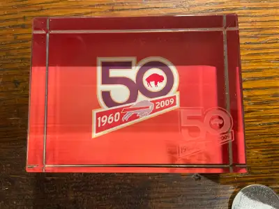 Beautiful NFL Buffalo Bills 5oth Anniversary Paper Weight, View more