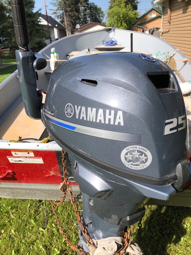 16’ Lund & 25 hp Yamaha outboard (electric) REDUCED TO 12,500